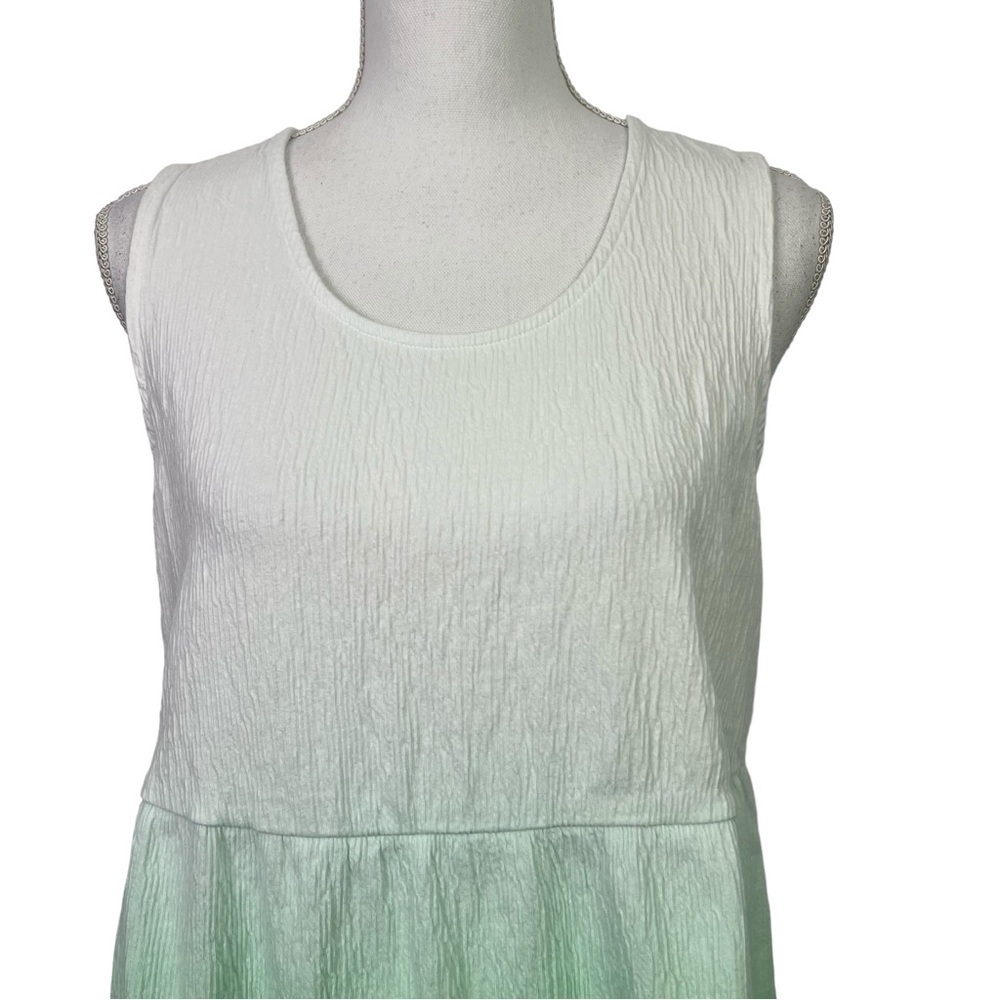 Lands’ End Women’s Pullover Sleeveless Top Sz Small Multi Color Tiered Krinkle - Picture 2 of 10